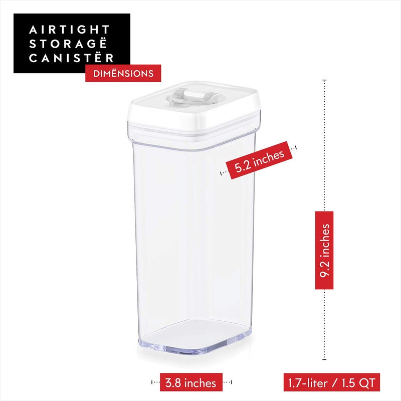 DWÃ‹LLZA KITCHEN Airtight Food Storage Containers â€“ 4 Piece set Air Tight Pantry Storage Containers Clear Kitchen Organization and Storage Set BPA-Free - Keeps your Food Fresh & Dry - Image 4